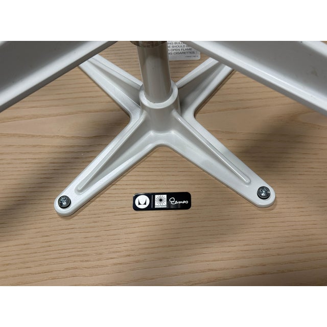 Eames White leather white Ash Lounge chair by Herman Miller 2014 Clean For Sale - Image 17 of 18