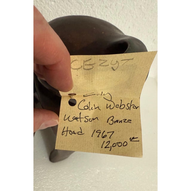 1960s Colin Webster Watson, New Zealand Modernist Abstract Bronze Maori Head Sculpture Colin Webster Watson, 1967 For Sale - Image 5 of 16