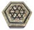 1980s Vintage Mother of Pearl Inlaid 6 Sided Box For Sale