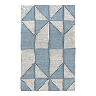 Mark D. Sikes for Dash & Albert Ojai Blue Loom Knotted Cotton Rug, 7' 6" x 9' 6" For Sale