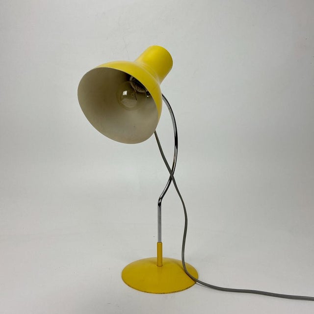 Mid-Century Modern Yellow Desk Lamp by Josef Hurka for Napako, Czechoslovakia, 1960s For Sale - Image 3 of 8