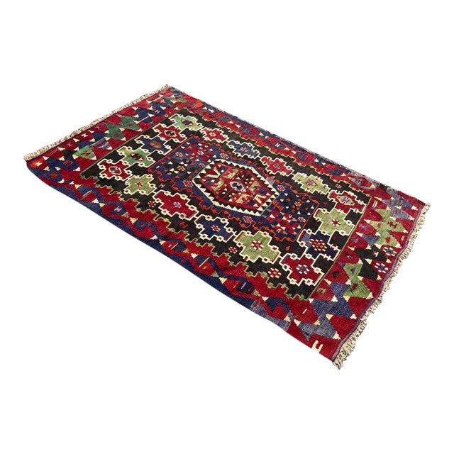 Tribal Handmade Turkish Kilim - 40" X 59" For Sale
