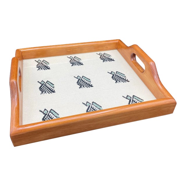 Guatemalan Textile Beverage Tray For Sale