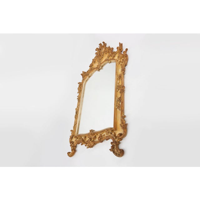 Gold Large Rococo Gilted Mirror in Resin, Belgium, 1950s For Sale - Image 8 of 12