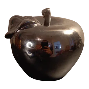 1980s Wilton Armetale Usa Aluminium Apple Figurine