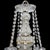 1940s Vintage Crystal, Glass & Brass 6-Light Chandelier C1940 For Sale - Image 5 of 10