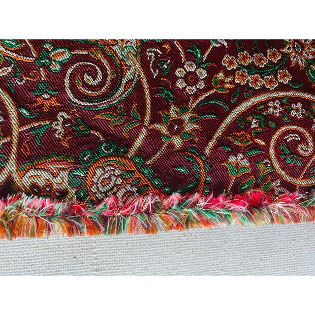 Vintage Uncut Woven Silk Persian Termeh Textile - 2.67 Yards For Sale In Columbus - Image 6 of 13