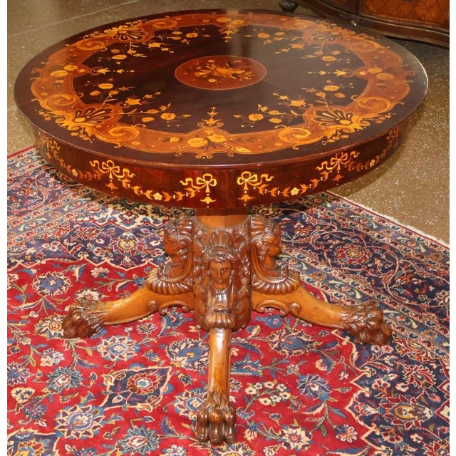 Late 19th Century Renaissance Revival Mahogany Inlaid Center Table Att to Horner For Sale - Image 11 of 11