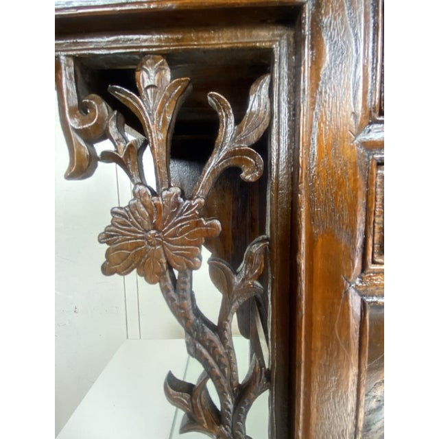 Antique Chinese Elmwood Altar Coffer with Foliage-Carved Spandrels For Sale - Image 12 of 18