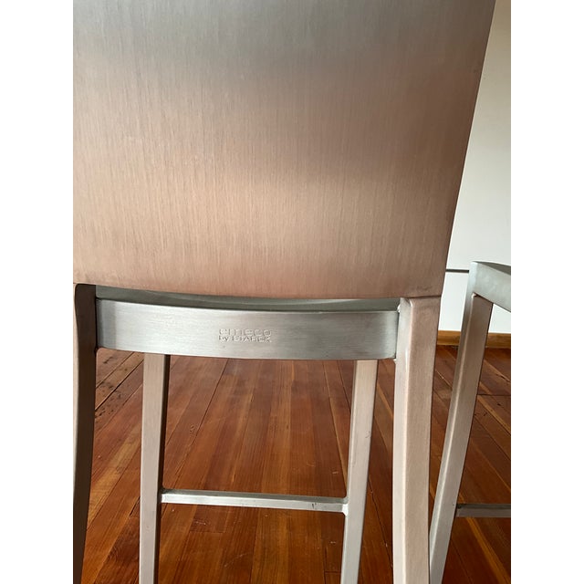 Brushed Aluminum Hudson Stool Designed by Philippe Starck for Emeco For Sale - Image 15 of 15