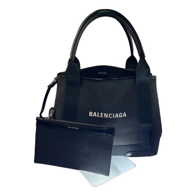 Women's Navy Xs Cabas in Black | Balenciaga US