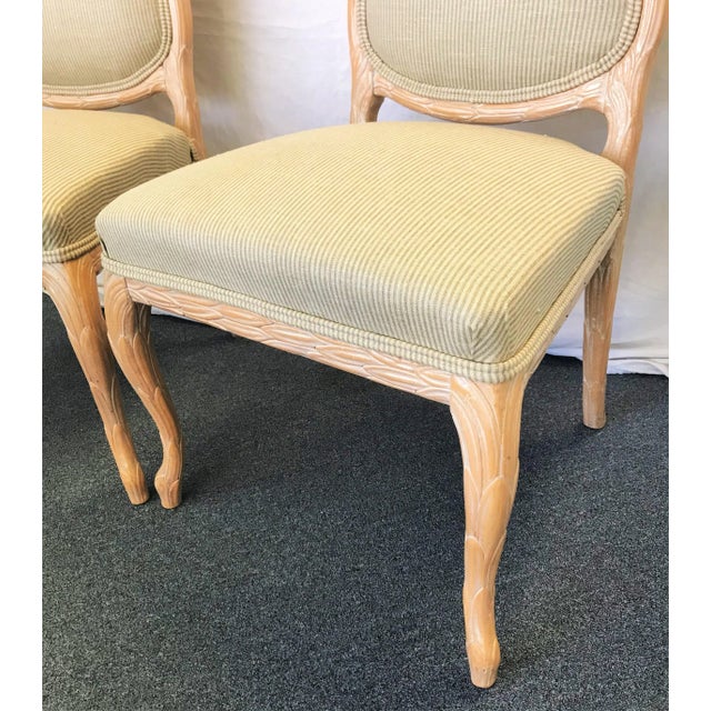 Vintage Italian Wheat Sheath Chairs in the Style of Serge Roche- a Pair For Sale - Image 10 of 12