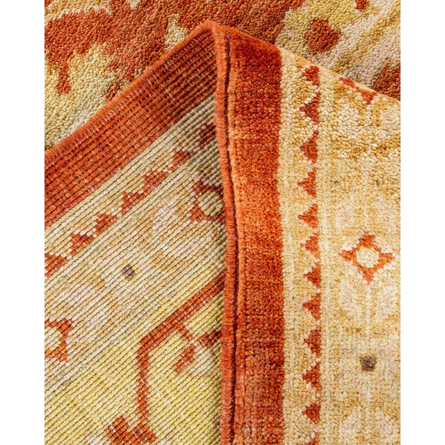 Eclectic, One-of-a-Kind Hand-Knotted Area Rug - Orange, 8' 2" x 10' 1" For Sale In New York - Image 6 of 8