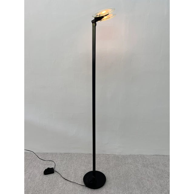 Postmodern Postmodern Belux Adjustable Head Floor Lamp With Double Glass Pane Diffuser, Spain For Sale - Image 3 of 12