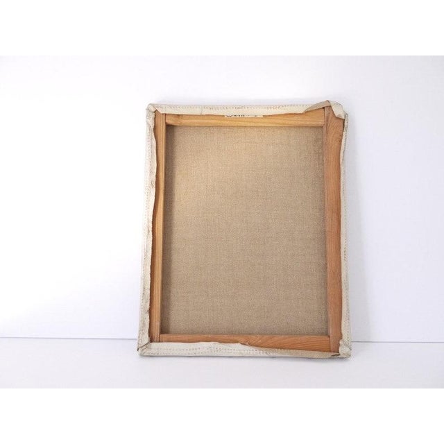 Blue 1970s French Oil Portrait Painting of a Blue Eyed Girl For Sale - Image 8 of 8