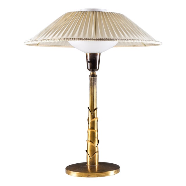 Swedish Brass Table Lamp, 1950s For Sale