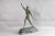 Large bronze model of an Olympian figure on a tiered marble base. Signed Editions Paris and G. Daverny. France circa 1930.