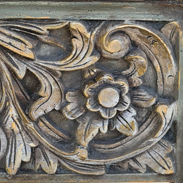 Early 21st Century Swedish Gustavian-Style Carved Trumeau Mirror, Newly Painted For Sale - Image 9 of 12