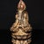 Late 19th Century Gilt Bronze Three-Faced Buddha Statue, Saha Trinity, 1.6kg For Sale - Image 4 of 9