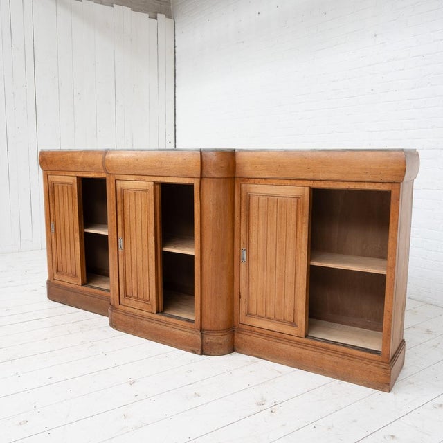 Vintage French Art Deco Bar in Walnut and Marble, 1920 For Sale - Image 9 of 11