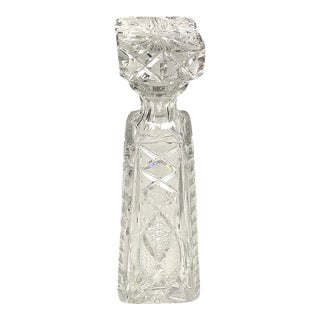 1940s Art Nouveau Superior Cut Crystal Liqueur/Liquor Decanter For Sale