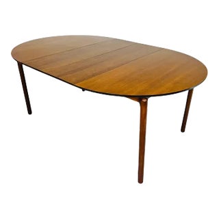 Round Extendable Walnut Dining Table by Greta Grossman for Glenn of California For Sale