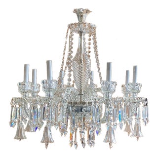 Vintage Gemini Custom 8-Arm Crystal Chandelier For Sale