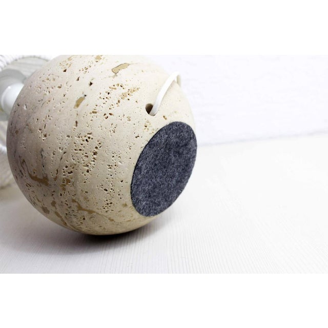 Boho Chic Travertine Table Lamp, 1970s For Sale - Image 3 of 11