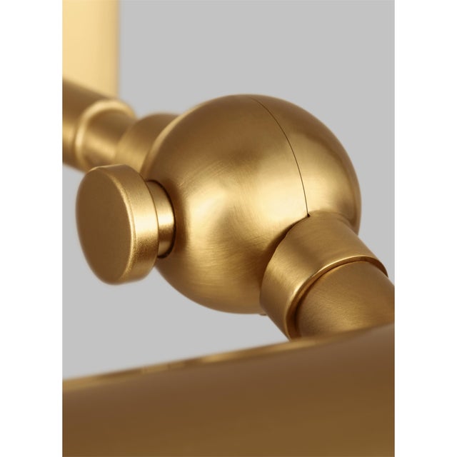 Mid-Century Modern Chapman & Myers by Visual Comfort Studio Kenyon 10" Picture Light, Burnished Brass For Sale - Image 3 of 5