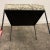 Mid-Century Modern Paul McCobb Style Ottoman Stool Grey and White Cut Velvet For Sale - Image 3 of 12