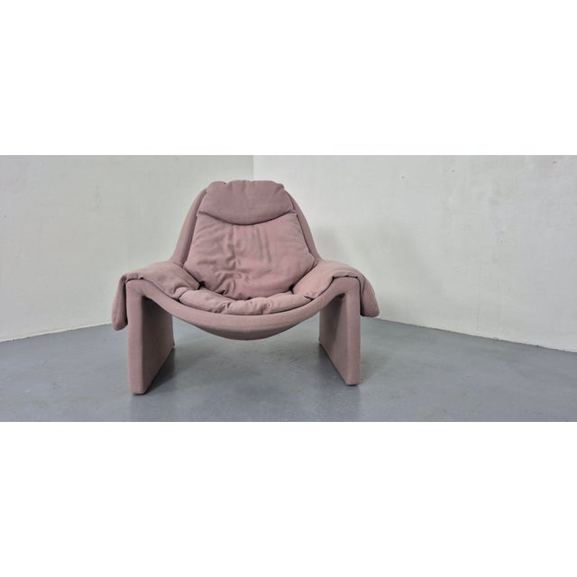 Set of P60 Chair and Ottoman by Vittorio Introini for Saporiti, Italy, 1960s For Sale - Image 11 of 16