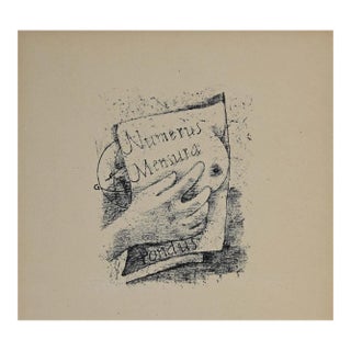 Felice Casorati, Measurements of Weight, Original Lithograph, 1946 For Sale