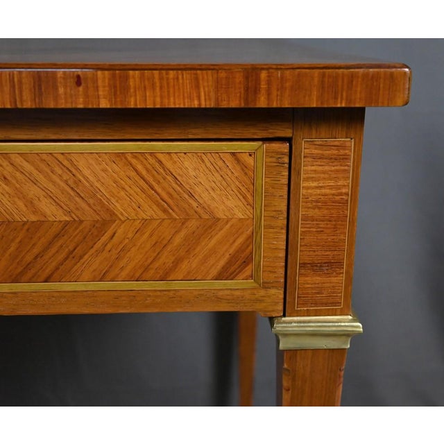 Small Early 20th Century Louis XVI Marquetry Writing Table, 1890s For Sale - Image 15 of 18
