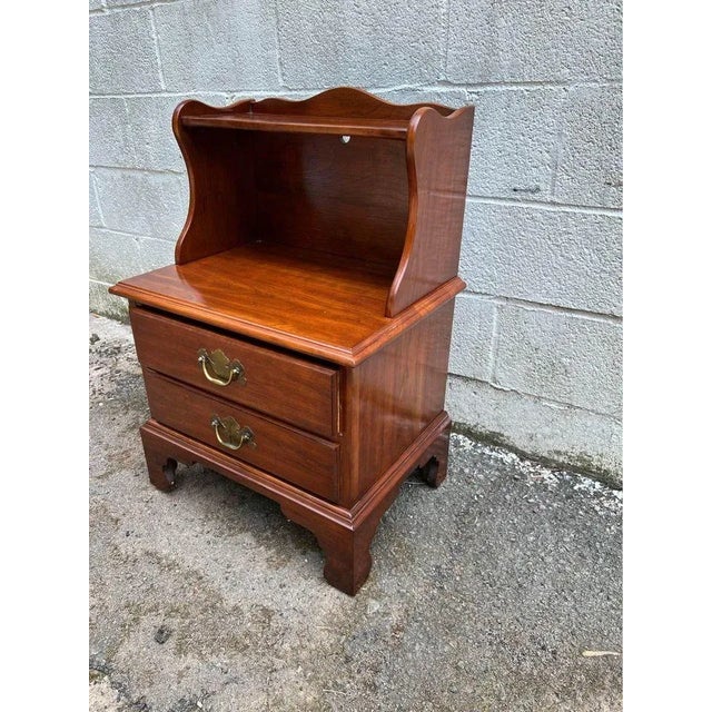Henkel Harris Solid Cherry Nightstand Bedside Table. For Sale - Image 4 of 11