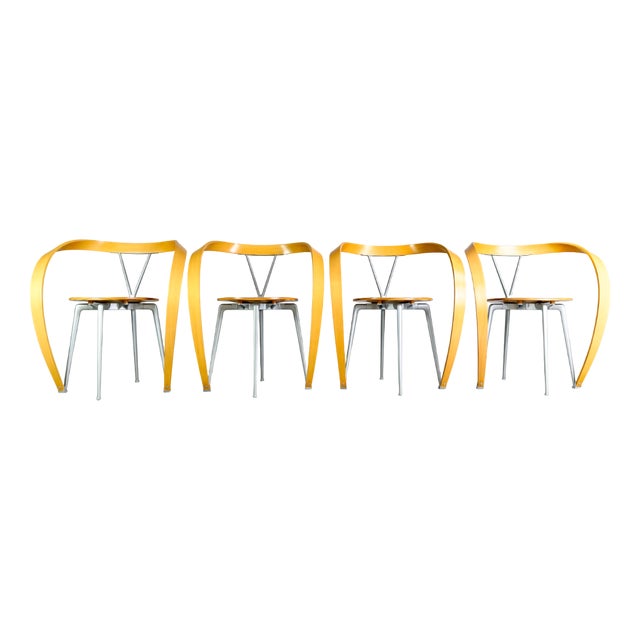 Reverse Chairs by Andrea Branzi for Cassina, Set of 4 For Sale