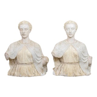 Women in Plaster, 1930s, Set of 2 For Sale
