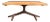 Modern Design Free Form Steel & Cherry Dining Table For Sale