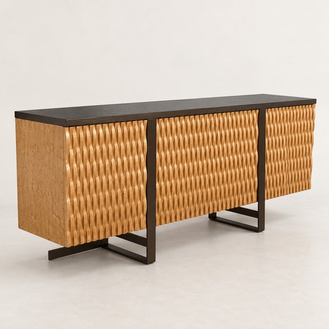 This exceptional one-off sideboard was designed and produced in France in 2002 by Parisian designer Jean-Rémy Couradette...