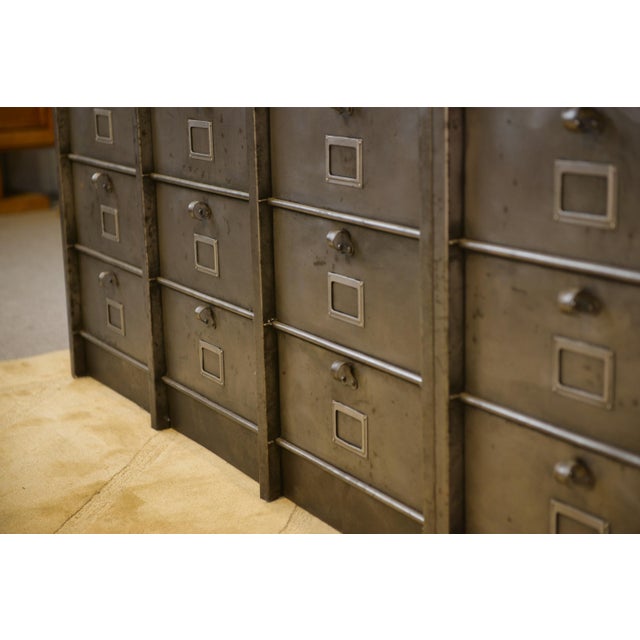 Six-Column Filing Cabinet with Oak Top by Strafor, 1950s For Sale - Image 15 of 16