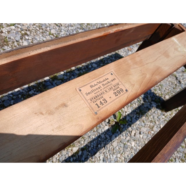 Antique Globe Wernicke 4 Sections Barrister Bookcase Quarter Sawn Oak Mission Style 1920s For Sale In Cleveland - Image 6 of 12