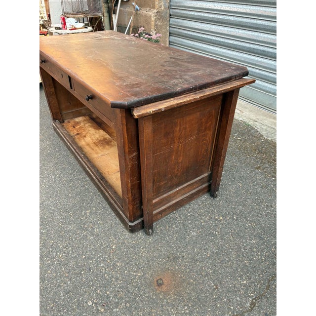 Beech Countertop Worktable, 1960s For Sale - Image 9 of 12