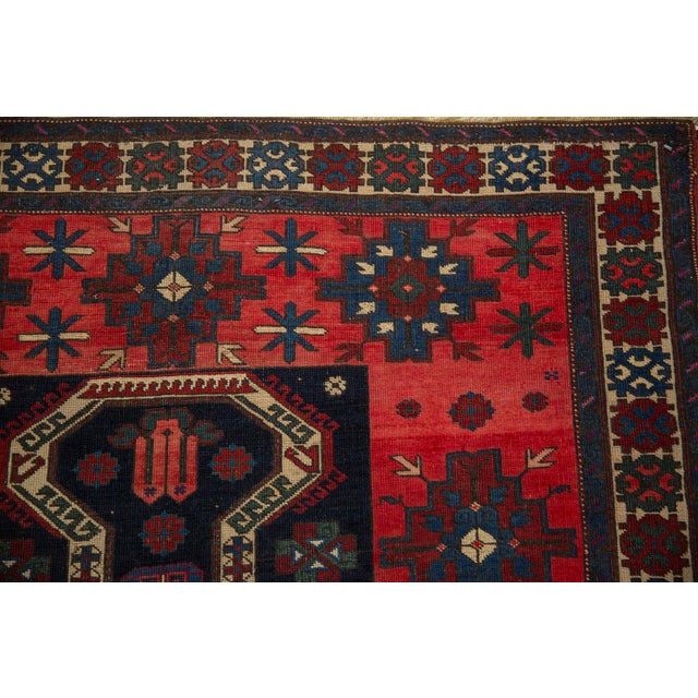 1920s Antique Persian Northwest Stepped Medallion Wool Rug For Sale - Image 12 of 12