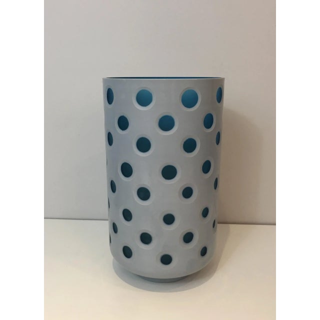 Mid-Century Modern Design Overlay Glass Vase, Italy, circa 1970 For Sale - Image 3 of 13