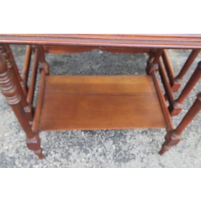 Early 1900s Mahogany Nesting Side End Tables Set of Three 6225 For Sale - Image 15 of 18