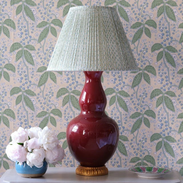 Textile Bunny Williams Home Green Putnam Lampshade, Medium For Sale - Image 7 of 10