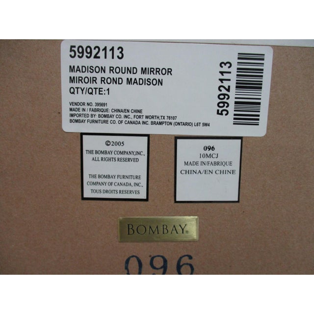 1980s Bombay Company Sunburst Madison Round Hanging Wall Mirror For Sale - Image 10 of 10