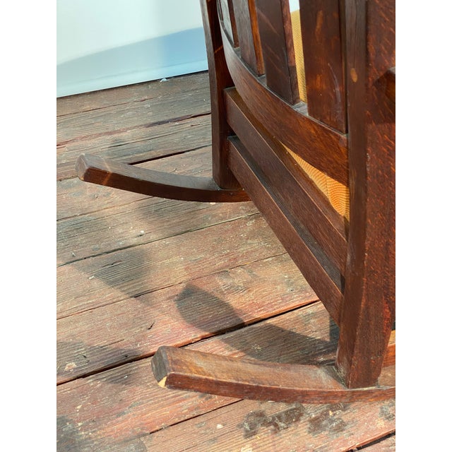 Taylor Chair Co. American Oak Arts and Crafts Rocking Chair For Sale - Image 12 of 15