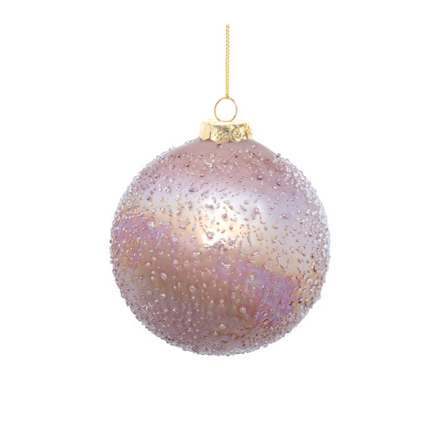 Kenneth Ludwig Chicago Iridescent Beaded Glass Ornament (Set of 4) For Sale - Image 4 of 5