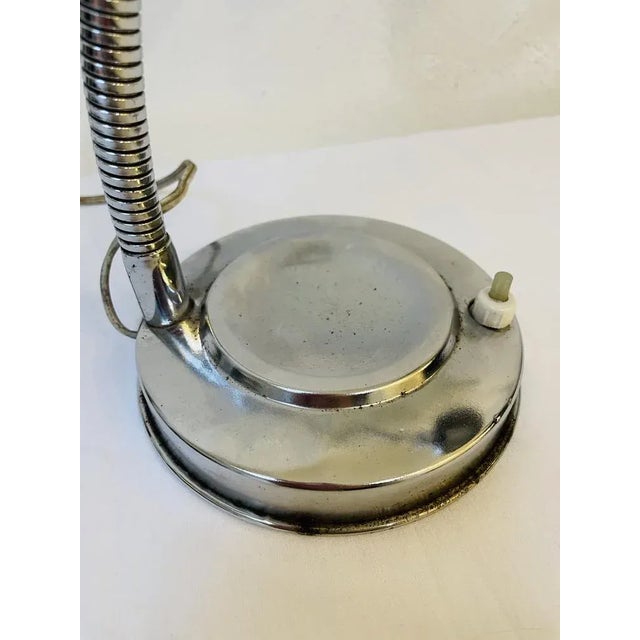 Industrial Table Lamp with Chrome-Plating, 1950s For Sale - Image 9 of 9
