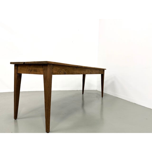 Farmhouse Table with Tapered Legs, 1950s For Sale - Image 6 of 18